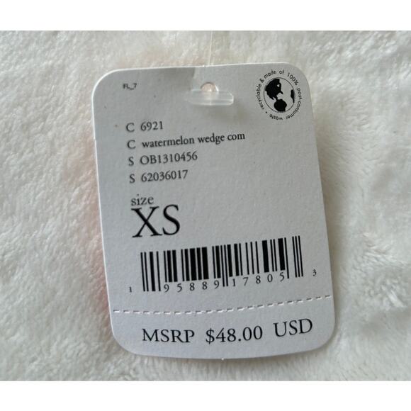 Free People Keep Rolling Tank Women's Printed Red/White Racerback Size XS NWT - Picture 5 of 8